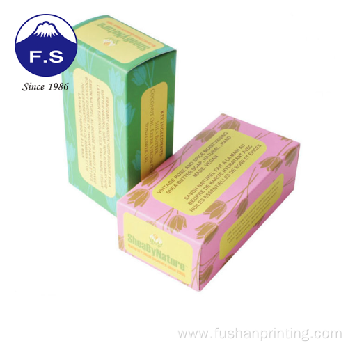 Empty Design Green Color Printing Paper Soap Box